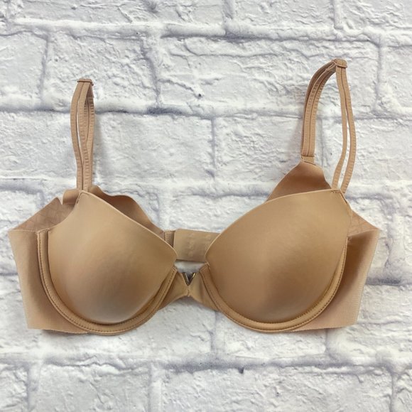 VICTORIA'S SECRET SEXY ILLUSIONS NUDE LIGHTLY LINED DEMI BRA 32C - Picture 3 of 11